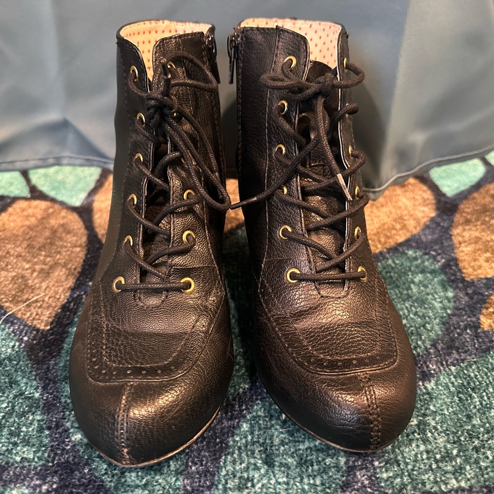 B.A.I.T. Razzle Lace-Up Ankle Boots - Black - Picture 5 of 6